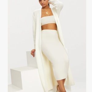 Cream Maxi cardigan